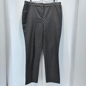 Chicos Pants Women’s Size 0.5 Gold‎ Black Jacquard Mid Rise Ankle Holiday City